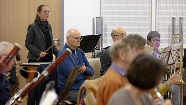 Das BASF-Orchester LUfoniker bei der Probe. 